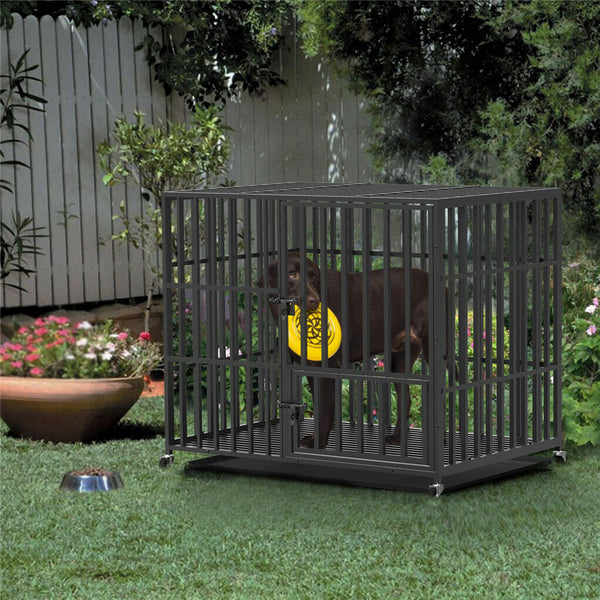 46 Xxl Heavy Duty Dog Cage Jumbo Large Pet Kennel On Wheels Dog Kennels