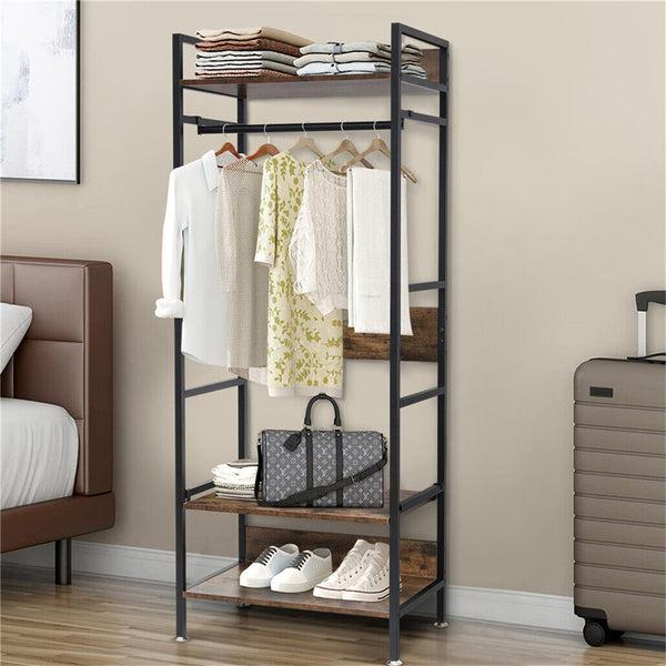 Metal Garment Rack Coat Stand Mdf And Iron Organiser 60 X 40 162 Cm. Garment Racks