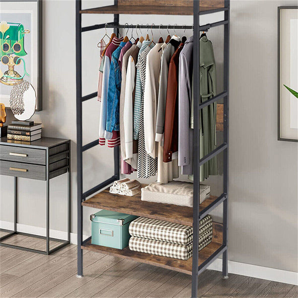 Metal Garment Rack Coat Stand Mdf And Iron Organiser 60 X 40 162 Cm. Garment Racks