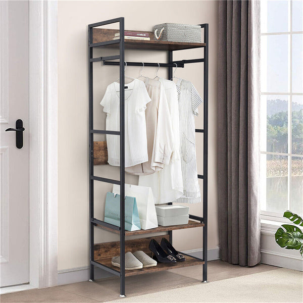 Metal Garment Rack Coat Stand Mdf And Iron Organiser 60 X 40 162 Cm. Garment Racks
