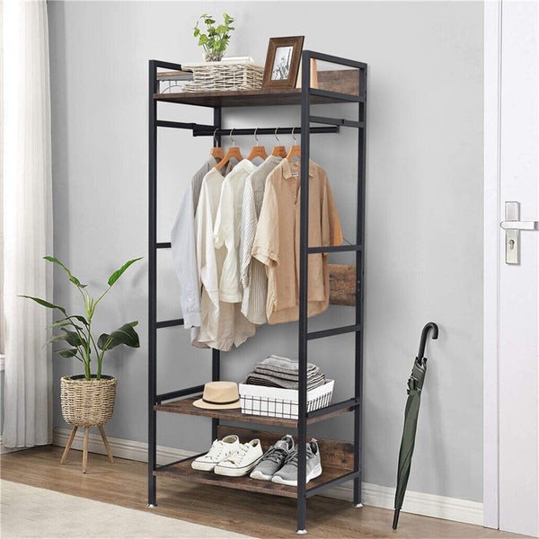 Metal Garment Rack Coat Stand Mdf And Iron Organiser 60 X 40 162 Cm. Garment Racks