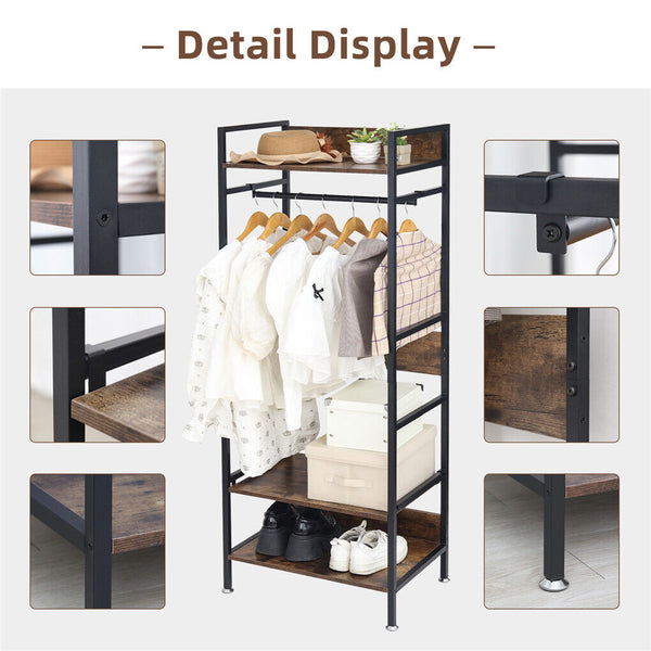 Metal Garment Rack Coat Stand Mdf And Iron Organiser 60 X 40 162 Cm. Garment Racks