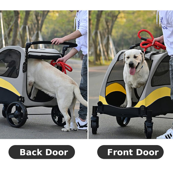 Dog Stroller Pet Pushchair Foldable Travel Cart Xl Dog Strollers