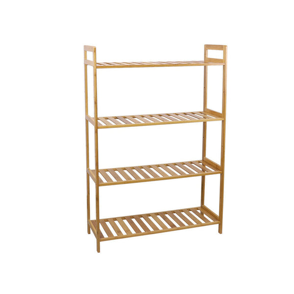 Bamboo 4 Tier Shelving Unit Kitchen Bedroom Bookshelf Wall Shelves
