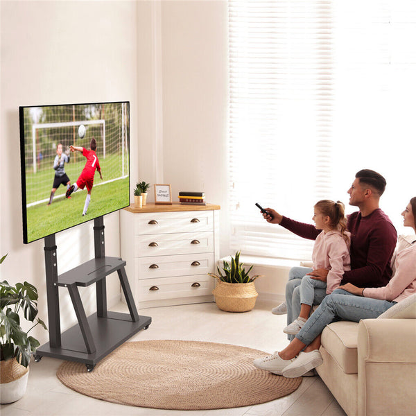 32 100 Heavy Duty Tv Wall Mount With Shelf & Wheels Tv Stands & Entertainment Units