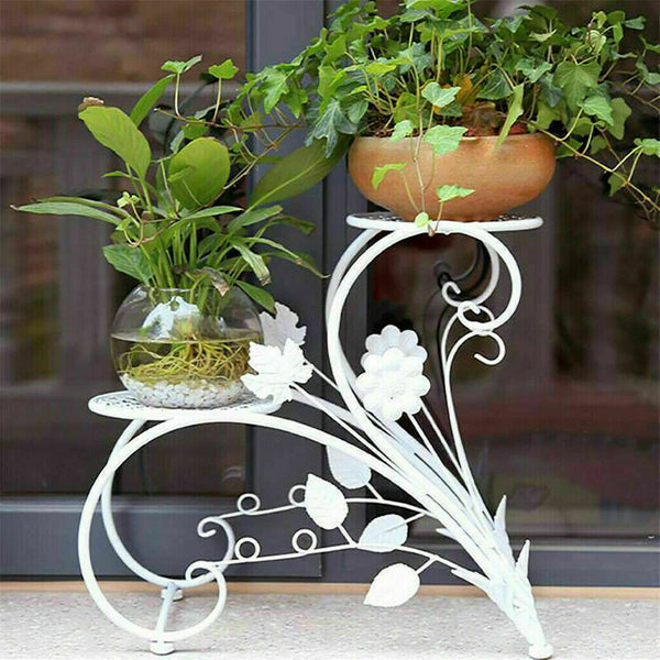 Set Of 2 Plant Stand Wedding Garden Flower Shelf Rack Plant Stands