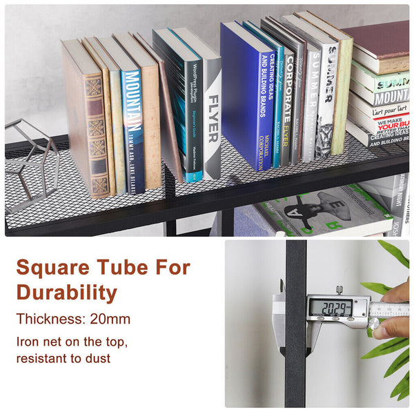 Rustic Accent Bookshelf 90Cm Wide Plant Display Rack Bookshelves