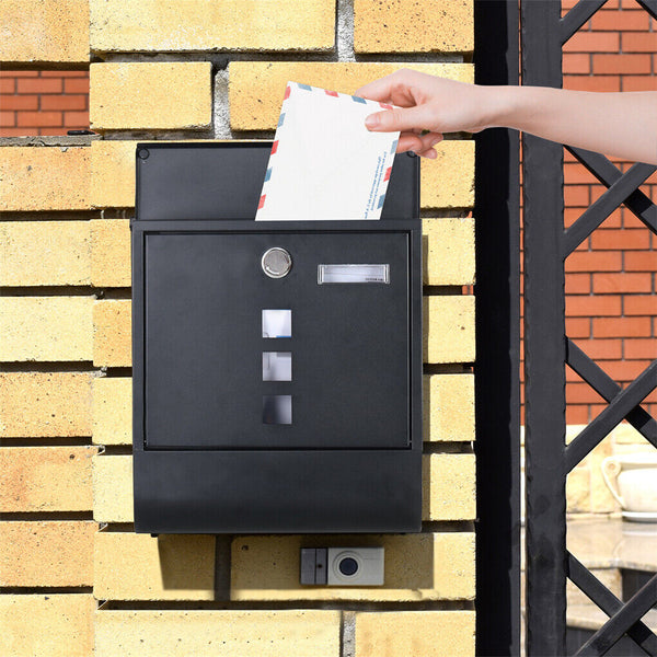 Wall Mounted Lockable Mailbox Galvanized Steel With Copper Letterboxes