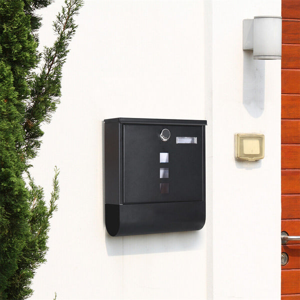 Wall Mounted Lockable Mailbox Galvanized Steel With Copper Letterboxes