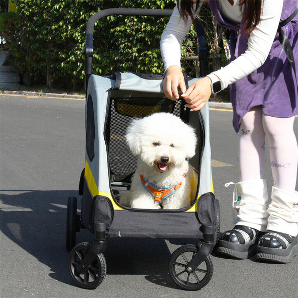 Dog Stroller Foldable Pet Travel Cart M Size Dog Strollers