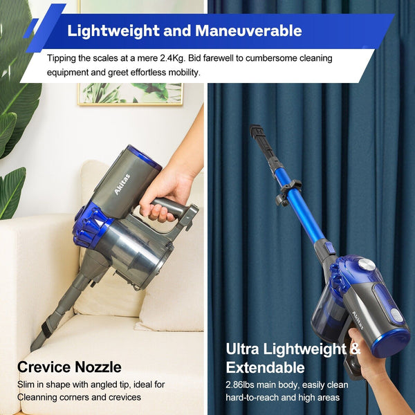 V8 150W Handheld Stick Vacuum Cleaner 40 Min Runtime Led Vacuum Cleaners