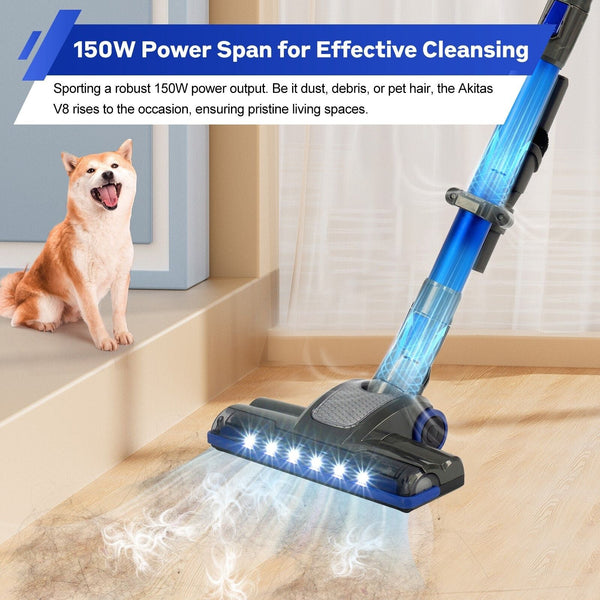 V8 150W Handheld Stick Vacuum Cleaner 40 Min Runtime Led Vacuum Cleaners