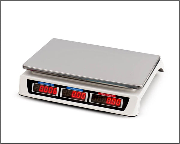 Digital Kitchen Scale Electronic 40Kg 1G Increment White Kitchen Scales