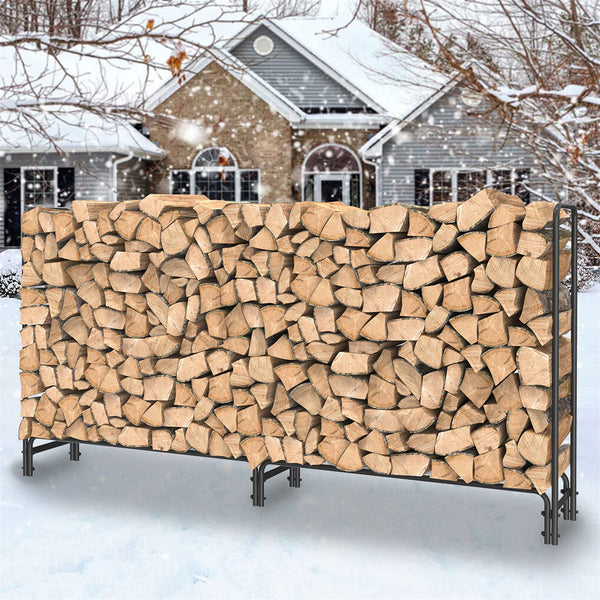 Metal Firewood Rack Log Storage Holder Heavy Duty Firewood Racks