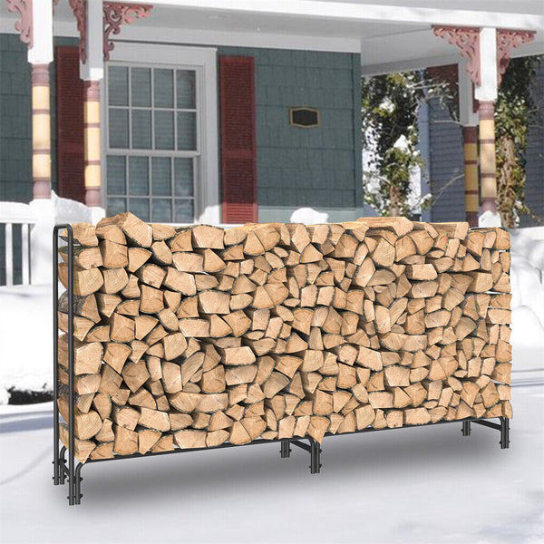 Metal Firewood Rack Log Storage Holder Heavy Duty Firewood Racks