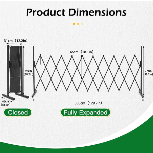Retractable Aluminium Garden Gate Pet Fence Durable Indoor Outdoor Gates