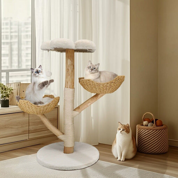 3 Tier Cat Tree Activity Centre Scratcher Post Climber Furniture & Scratchers