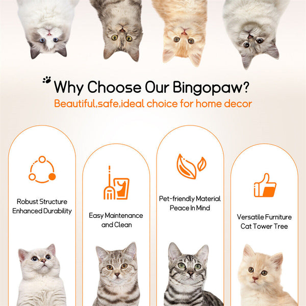 Cat Tree Scratcher Plush Sisal Willow Wood With Basket Cushion Furniture & Scratchers