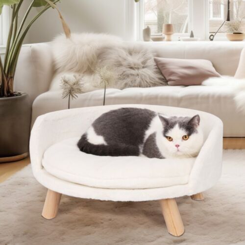Luxury Round Pet Sofa Bed 40Cm Soft Cushion Anti Skid Pet Beds