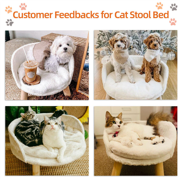 Luxury Round Pet Sofa Bed 40Cm Soft Cushion Anti Skid Pet Beds