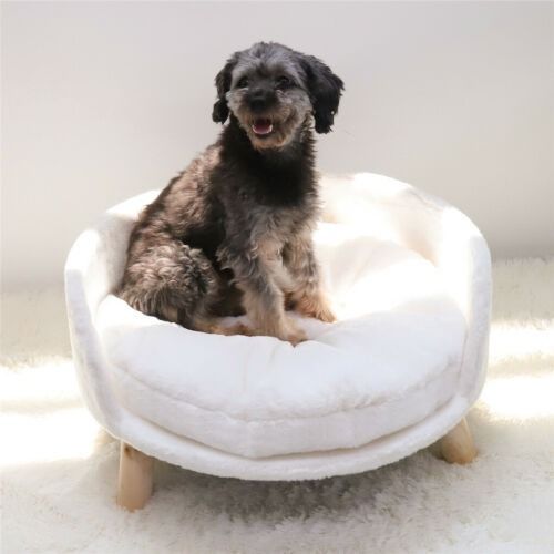 Luxury Round Pet Sofa Bed 40Cm Soft Cushion Anti Skid Pet Beds