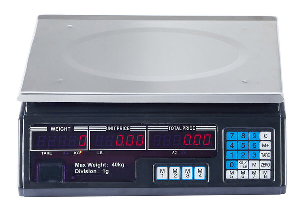 40Kg Digital Kitchen Scale Metal Electronic Postal Platform Kitchen Scales