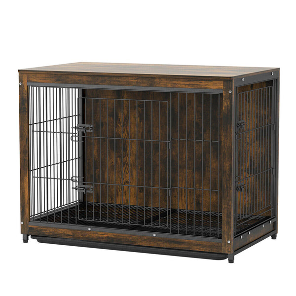 Large Dog Crate Kennel End Table Nightstand 100X59x74cm Dog Kennels