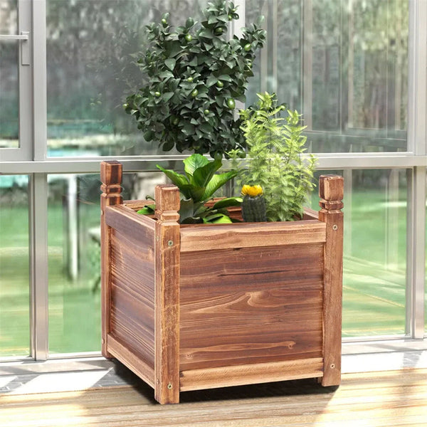 Small Raised Garden Bed 30X30x33cm Wooden Planter Box Raised Garden Beds