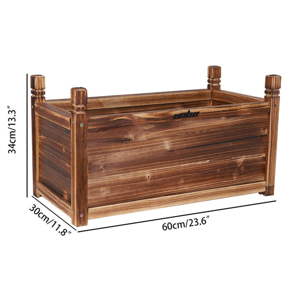 Medium Raised Garden Bed 60X30x33cm Wooden Planter Box Raised Garden Beds