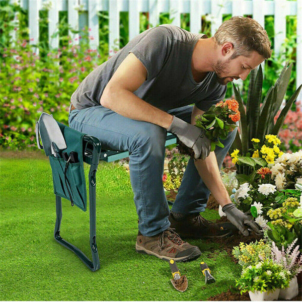 Xxl Garden Kneeler Seat Stool With Pocket 150Kg Load Garden Kneelers & Seats