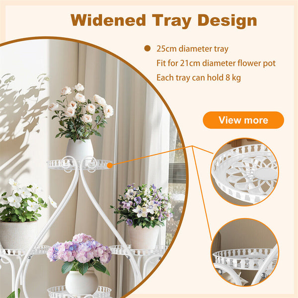 Movable Metal Plant Stand Garden Cart Indoor/Outdoor Decor Plant Stands