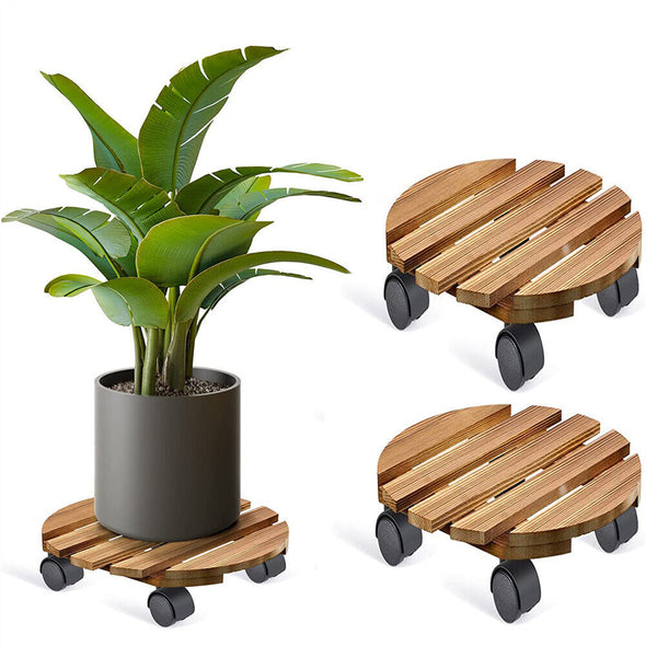 Plant Caddy Stand 2 Pack 360 Degree Rotating Casters Plant Stands