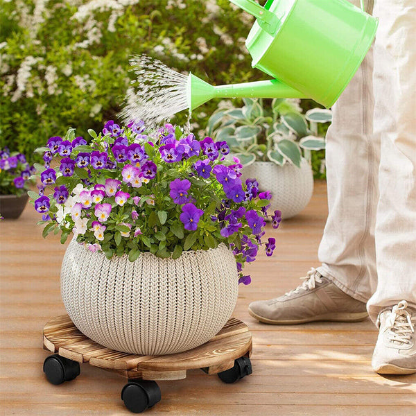 Plant Caddy Stand 2 Pack 360 Degree Rotating Casters Plant Stands