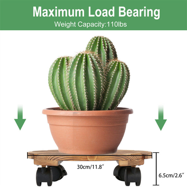 Plant Caddy Stand 2 Pack 360 Degree Rotating Casters Plant Stands