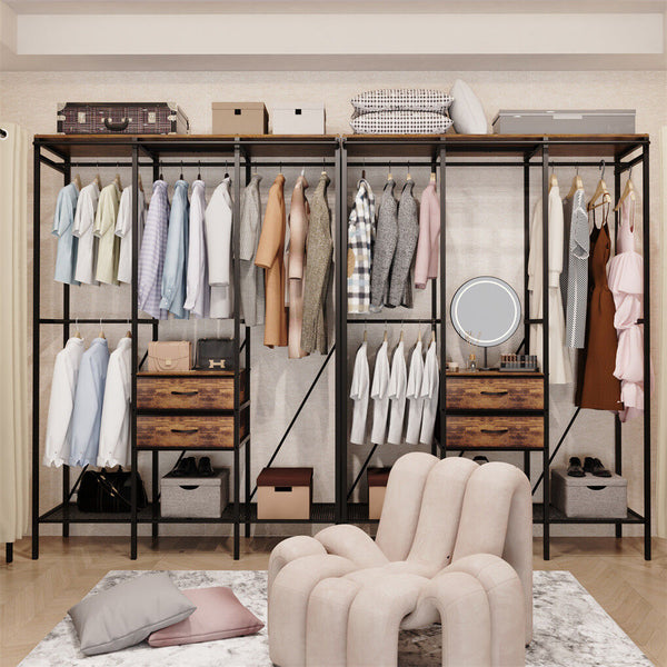 Xxl Heavy Duty Wardrobe Closet With Shelf Drawer And Rack Wardrobes