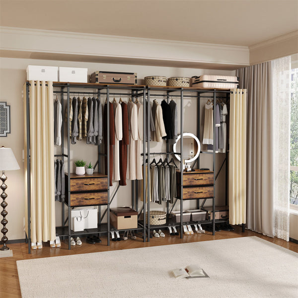Xxl Heavy Duty Wardrobe Closet With Shelf Drawer And Rack Wardrobes