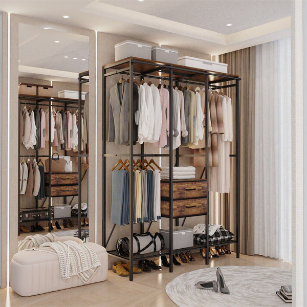 Xxl Heavy Duty Wardrobe Closet With Shelf Drawer And Rack Wardrobes