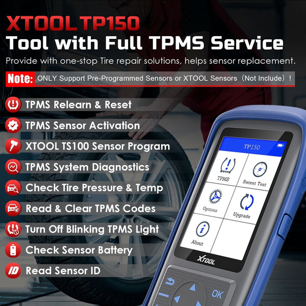 Tp150 Tpms Reset Tool 2025 Wifi Can Eobd Obdii Code Readers & Scanners