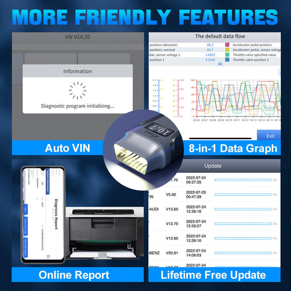 A30m Bluetooth Diagnostic Scanner Global Version Black Code Readers & Scanners