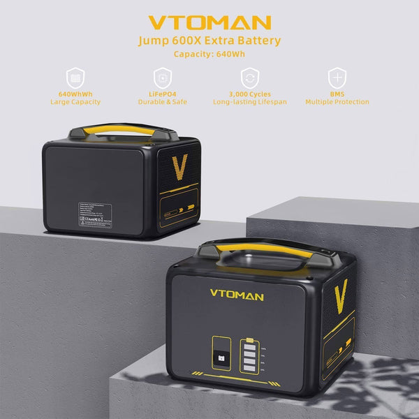 640Wh Solar Expansion Battery Lifepo4 Bms Jump 600X Camping Heating & Generators