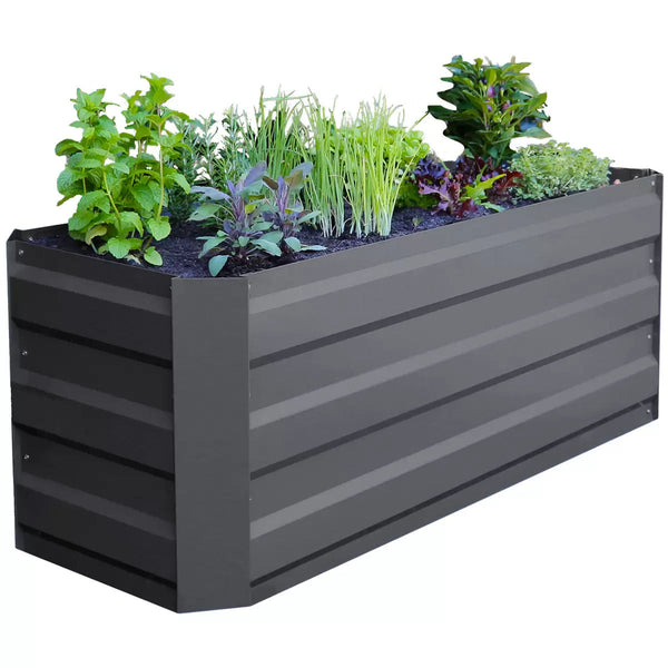 Slimline Garden Bed 120 X 45 45Cm Charcoal Raised Garden Beds