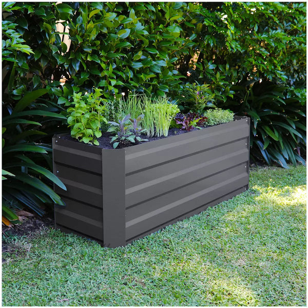 Slimline Garden Bed 120 X 45 45Cm Charcoal Raised Garden Beds