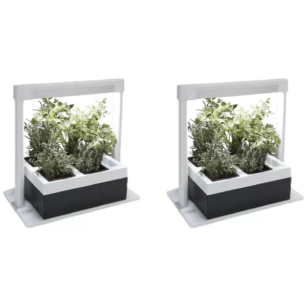 2 X Herb Lamp Led 4 Pot Grower 37 22 36Cm Seed Starter