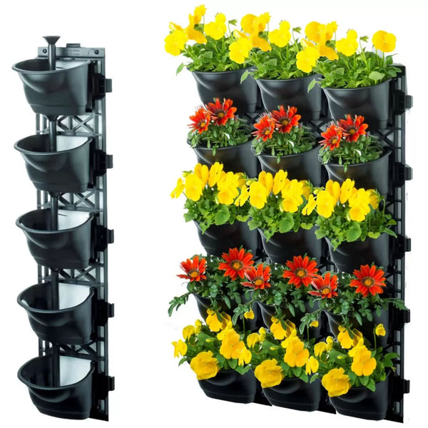 Quint Vertical Garden With 3 Frames And 15 Pots Baskets Pots Window Boxes