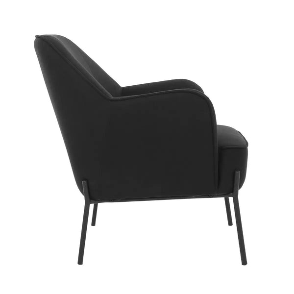 Hugo Upholstered Armchair Black Sofas Armchairs & Couches