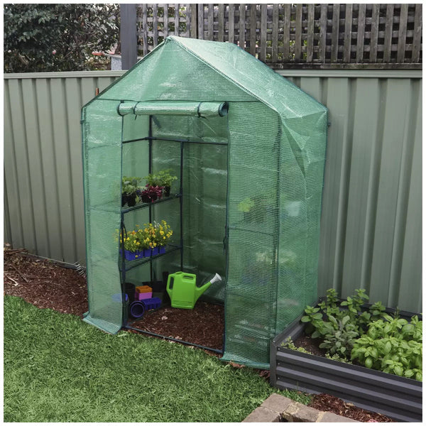 Walk In Greenhouse 2 Tier Twin Pack 195 X 143 73 Cm Greenhouses