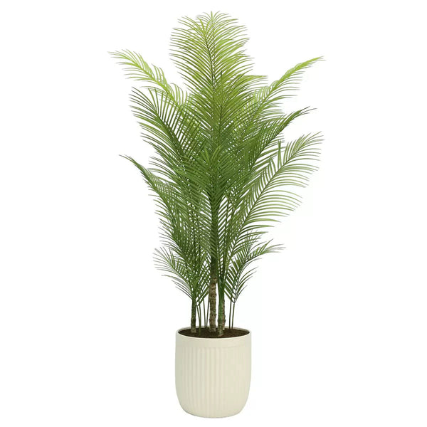 Artificial Palm Tree In Ribbed Pot 2M Artificial Plants