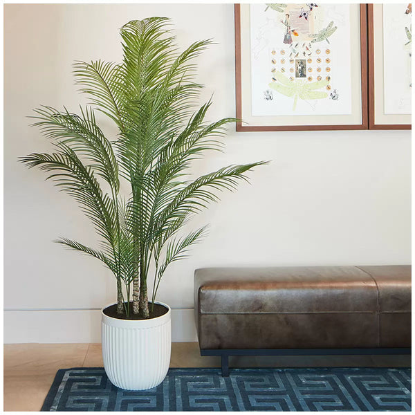 Artificial Palm Tree In Ribbed Pot 2M Artificial Plants