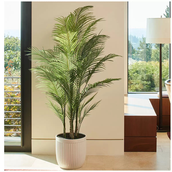 Artificial Palm Tree In Ribbed Pot 2M Artificial Plants