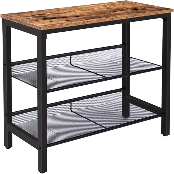 2 Tier Shoe Rack Industrial Organizer Storage Bench Shoe Racks